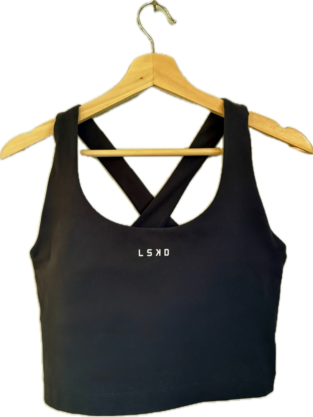 LSKD Black Tank with Shelf Bra Large